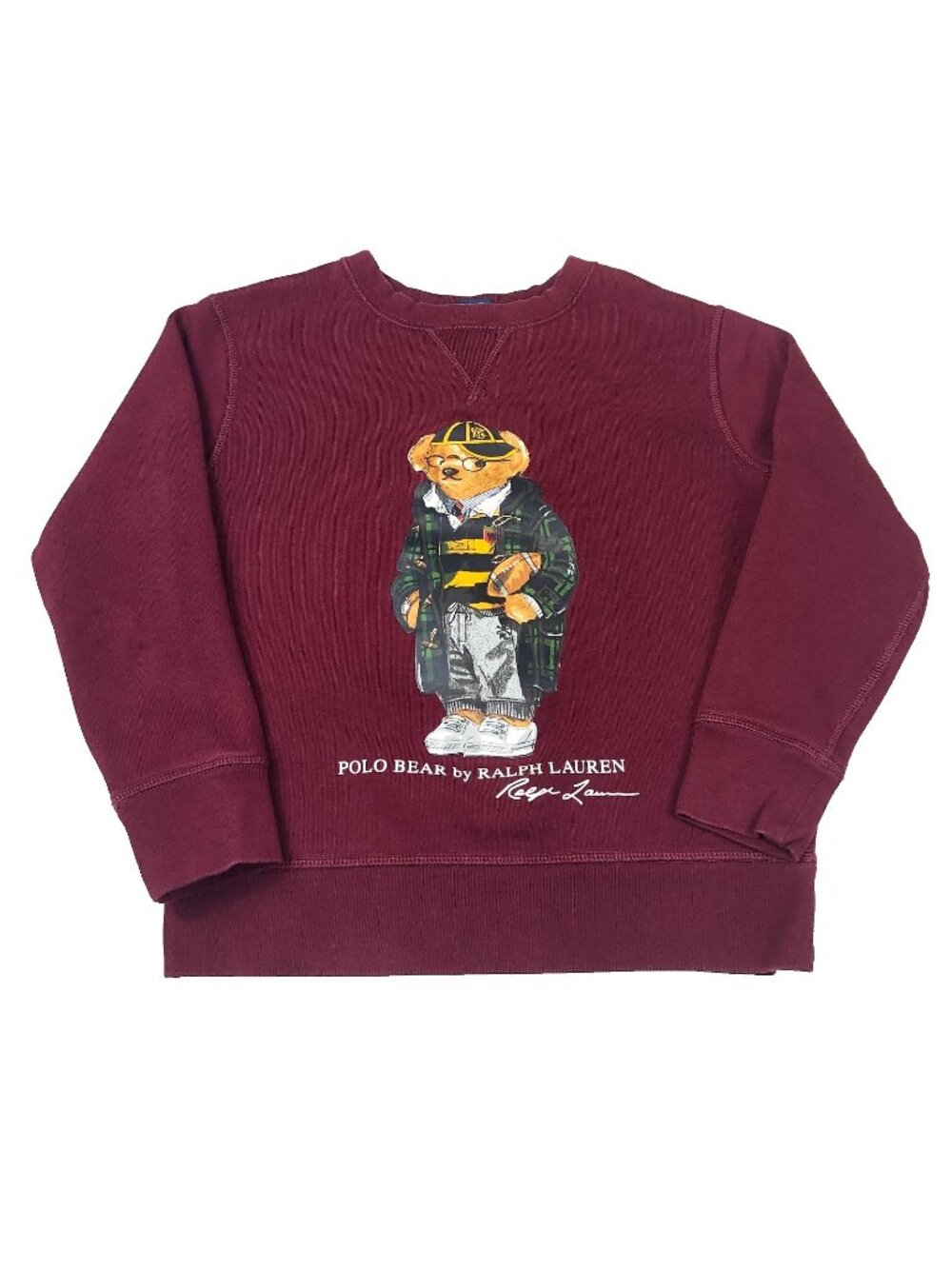 Polo Ralph Lauren Kids Red Polo Bear Preppy School Crewneck Boys Size Small(8)